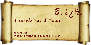 Bruchács Édua névjegykártya